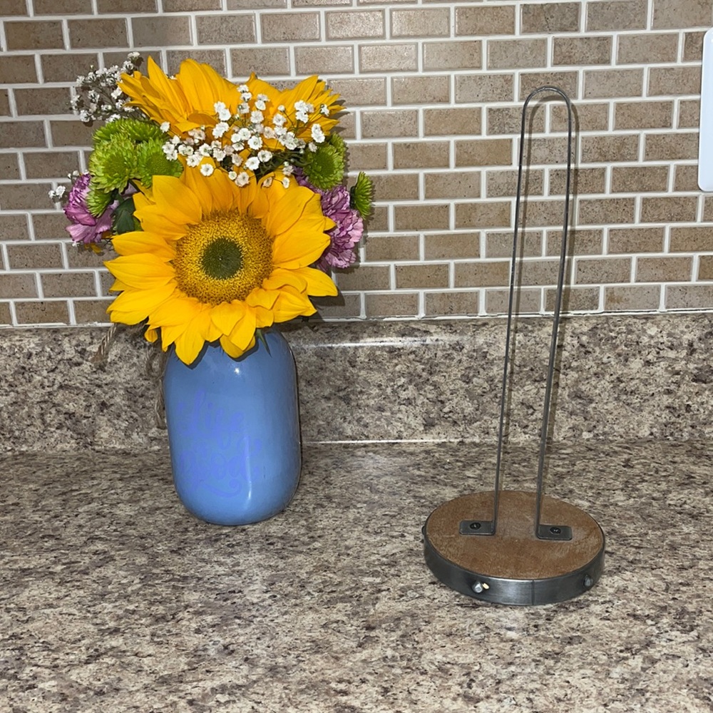 Silver Studded Paper Towel Holder